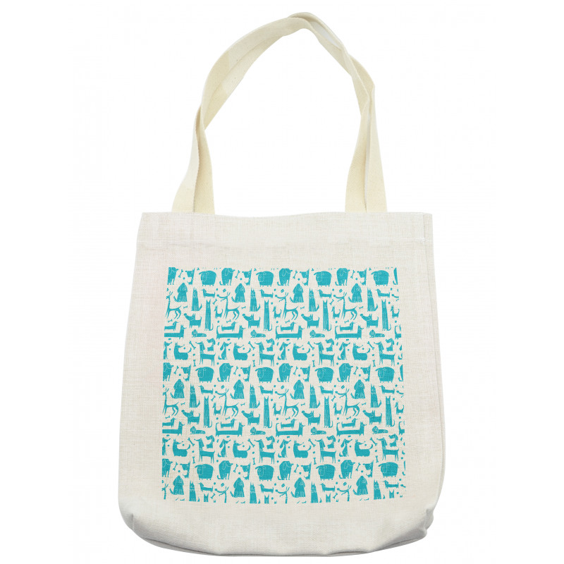 Funny Puppies in Aquatic Tone Tote Bag