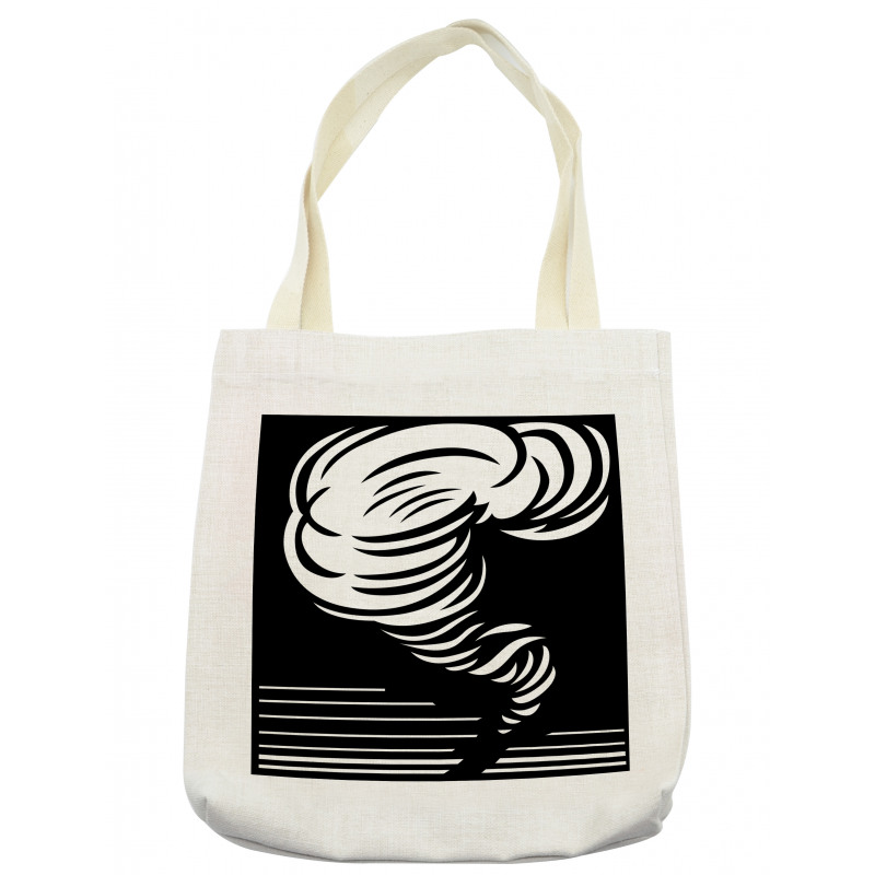 Monochrome Twister Design Tote Bag