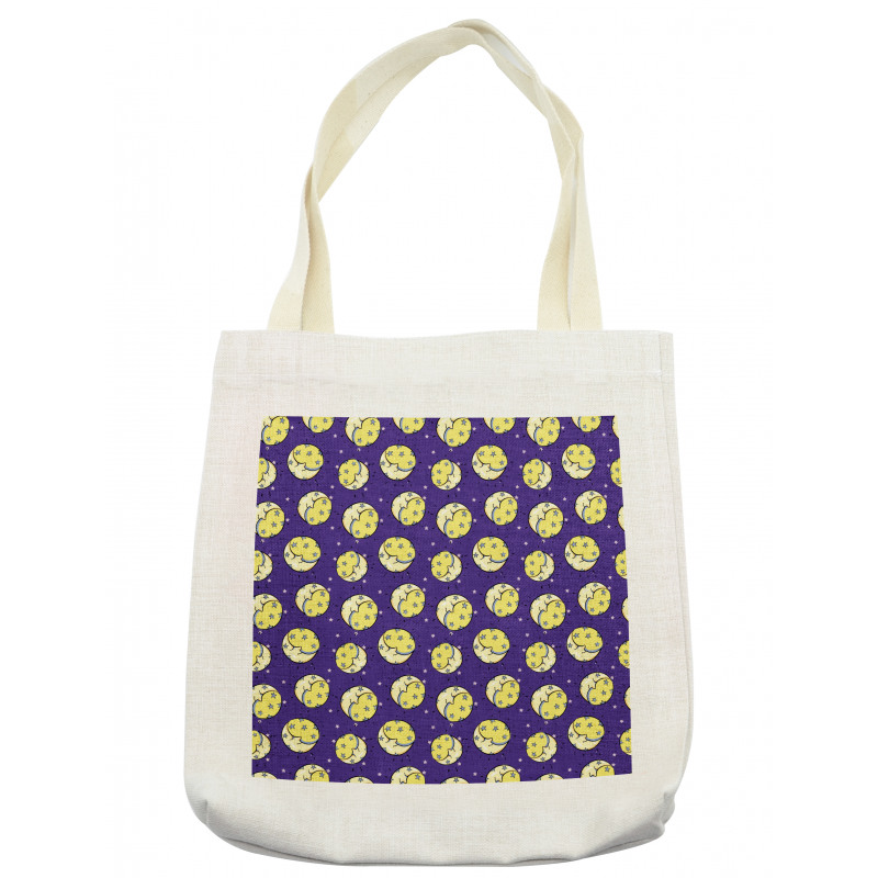 Crescent Moon in Sky Stars Tote Bag