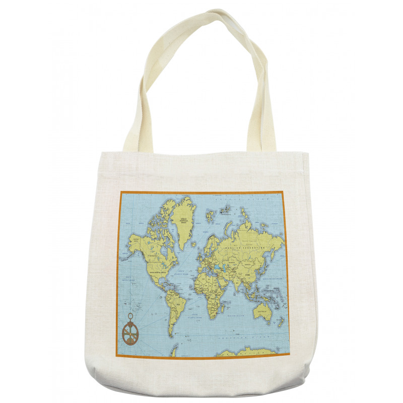 Adventure Detailed Map Tote Bag