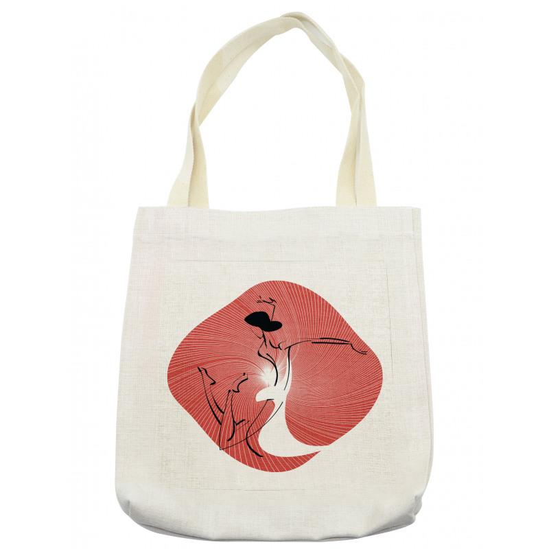 Dancer Drawn by Lines Tote Bag