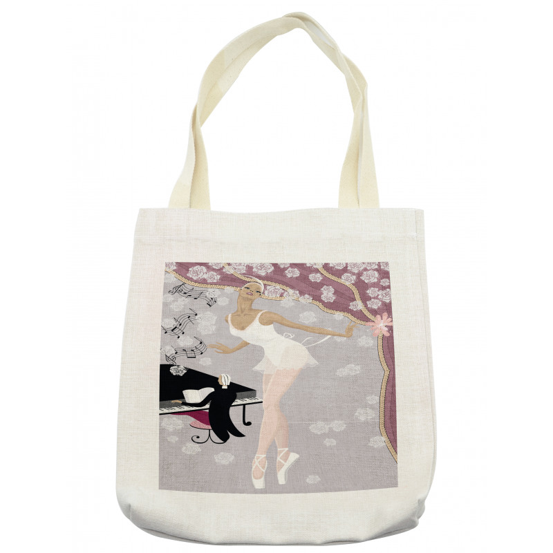 Old Ballroom and Pianist Tote Bag