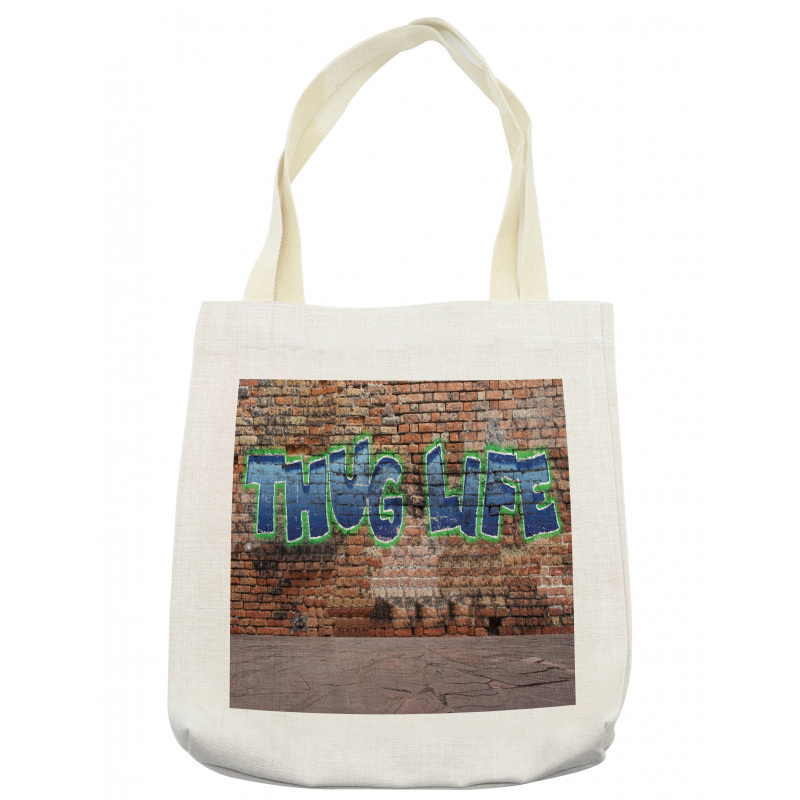 Graffiti Words Brick Wall Tote Bag