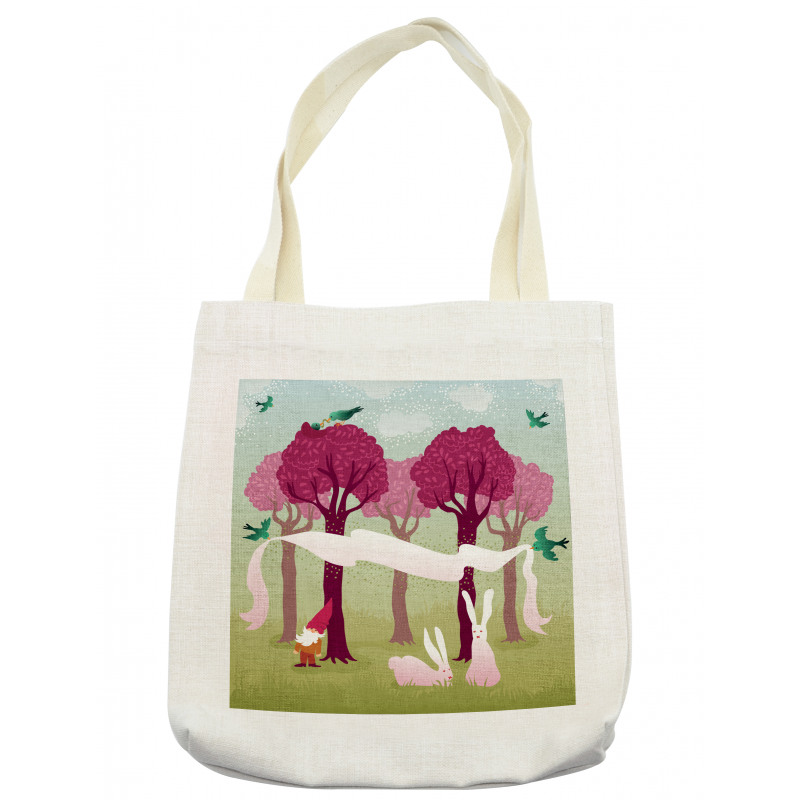 Forest with Pink Trees Tote Bag