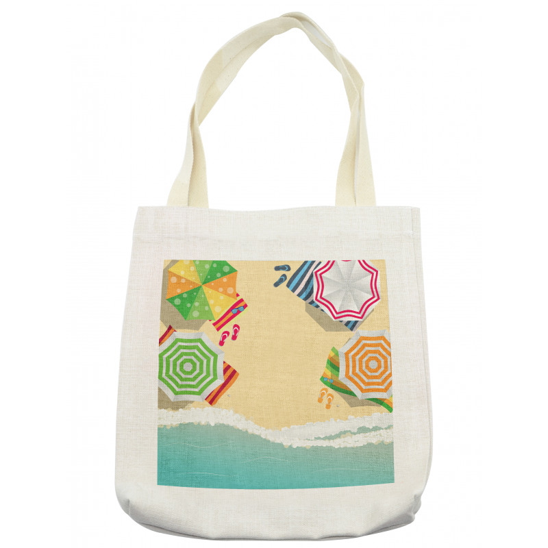 Sandy Beach Umbrellas Tote Bag