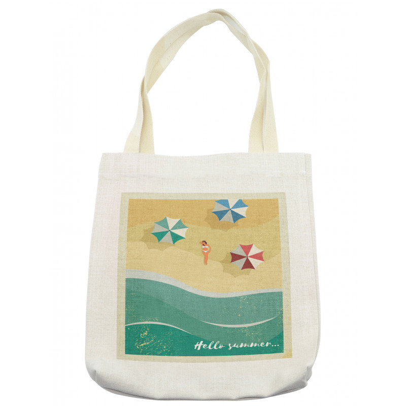 Woman Sunbathing Beach Tote Bag