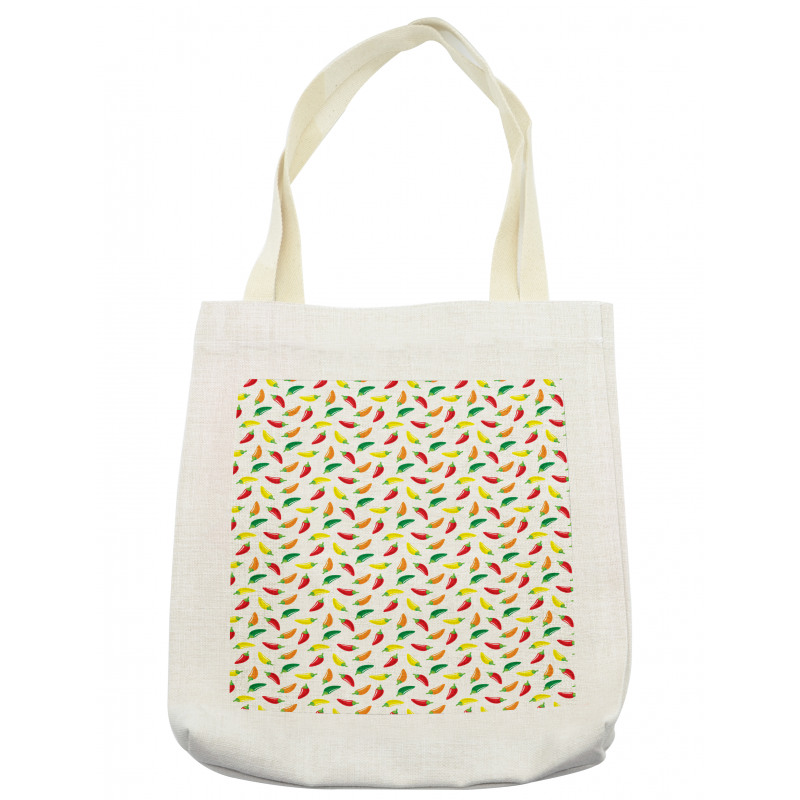 Chili Pepper Pattern Vegan Tote Bag