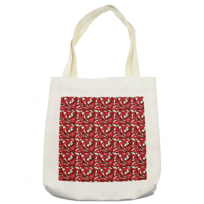 Pattern of Chili Peppers Tote Bag