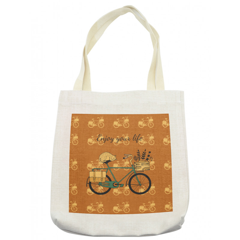 Bicycle with Flower Crates Tote Bag