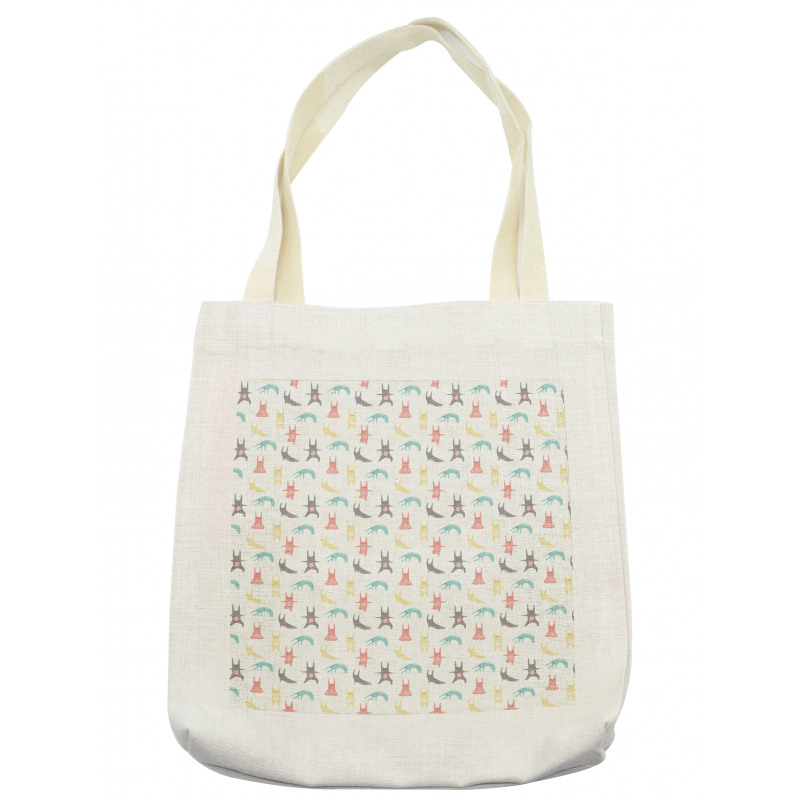 Bunnies Doing Yoga Poses Tote Bag