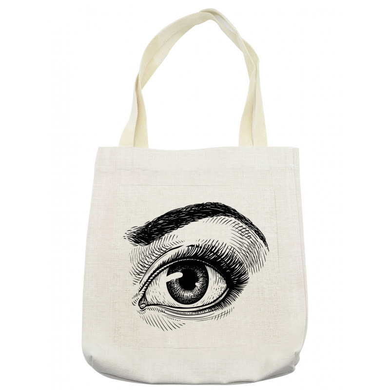 Female Eye Makeup Tote Bag