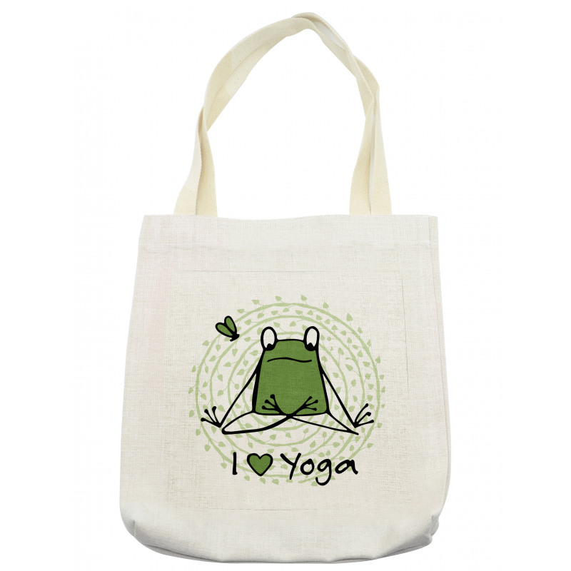 I Love Yoga Words Tote Bag