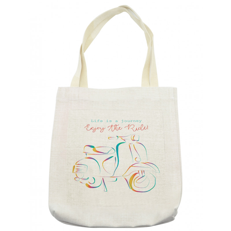 Colorful Motorbike Tote Bag