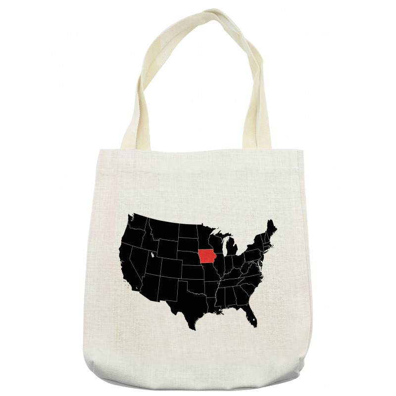 North America Map Design Tote Bag