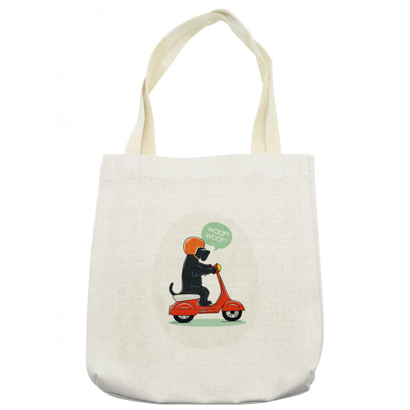 Scooter Ridding Puppies Tote Bag