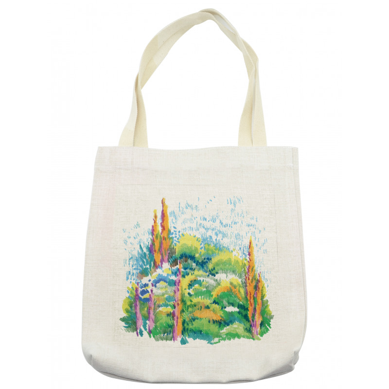 Floral Nature Meadow Trees Tote Bag