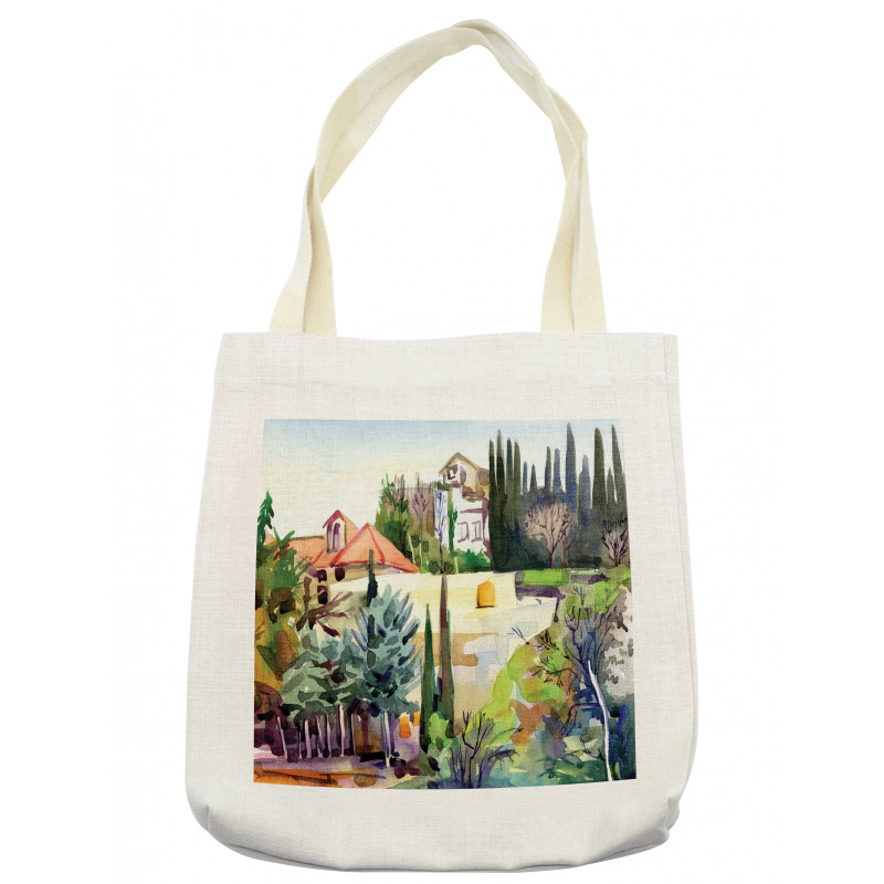 Tuscany Village Scenery Tote Bag