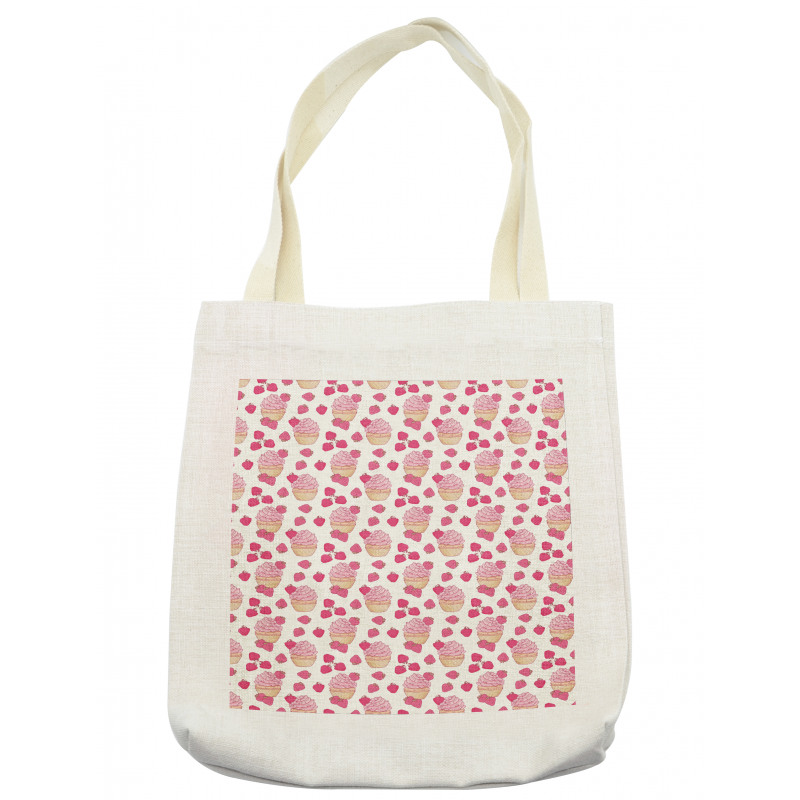 Doodle Style Strawberry Tote Bag