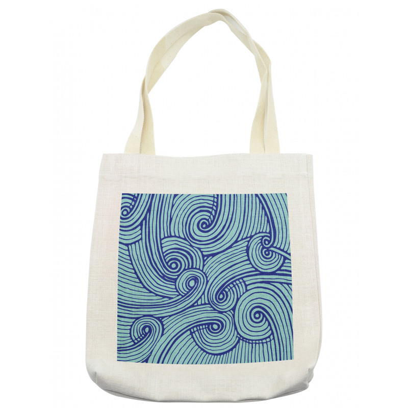 Abstract Spirals Wavy Ocean Tote Bag