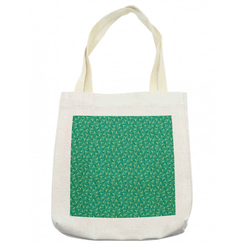 Biloba Leaves on Teal Shade Tote Bag