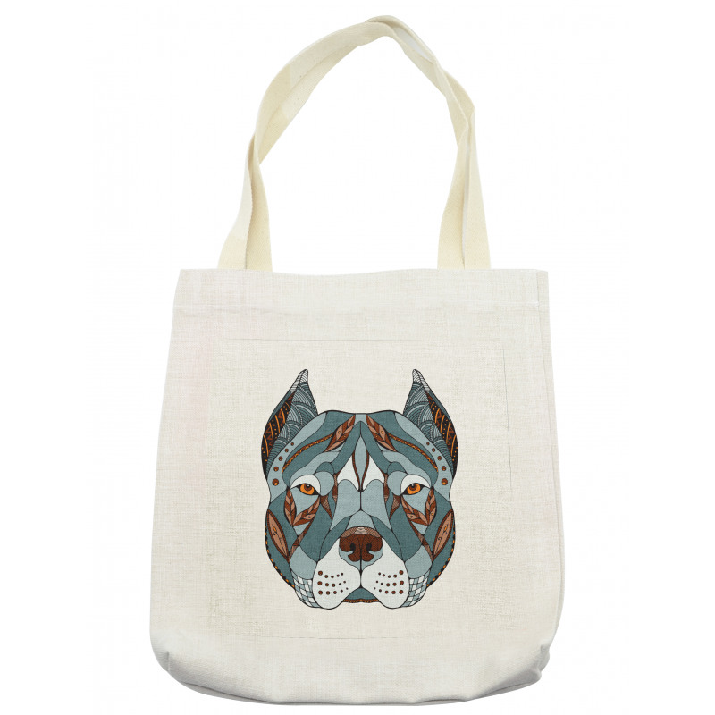 Zentangle Art Terrier Head Tote Bag