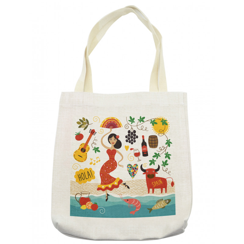 Bull Guitar and Dancer Tote Bag