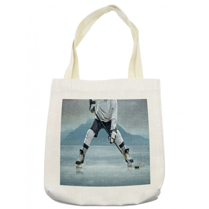 Stick and Puck Mountain Tote Bag