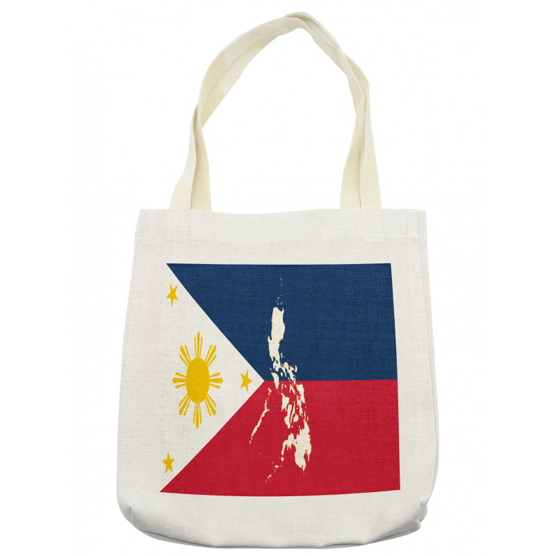 Map and Flag of Country Tote Bag