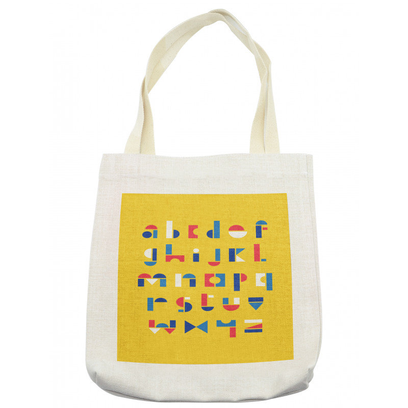 Geometric Small Letters Tote Bag