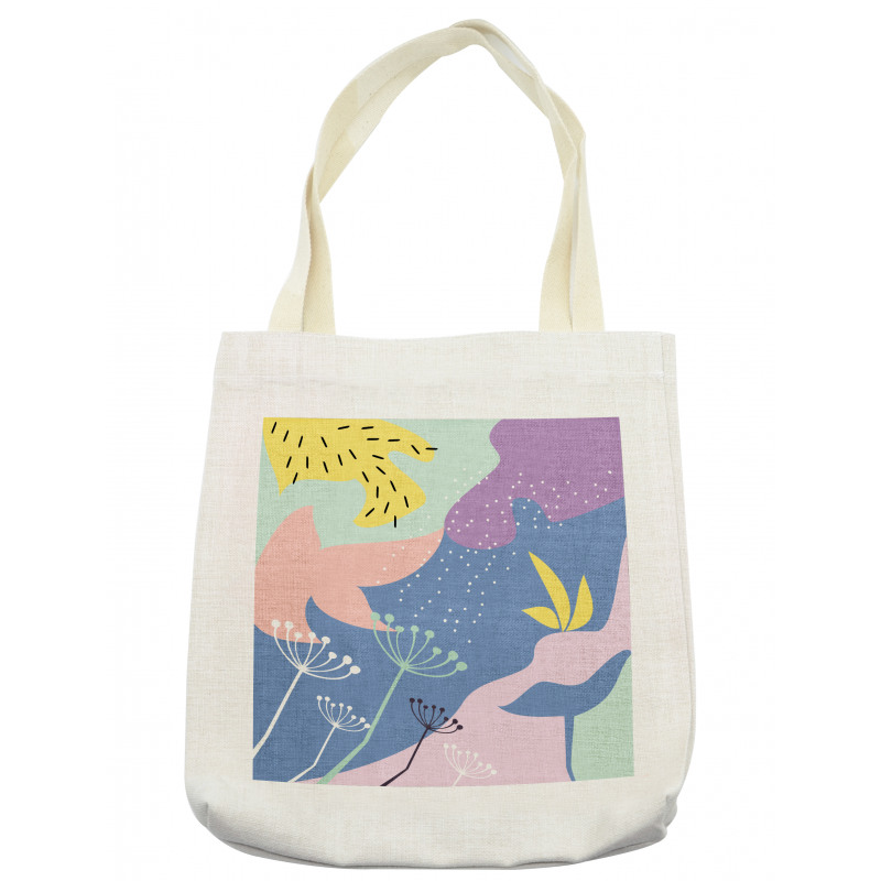 Modern Abstract Floral Art Tote Bag