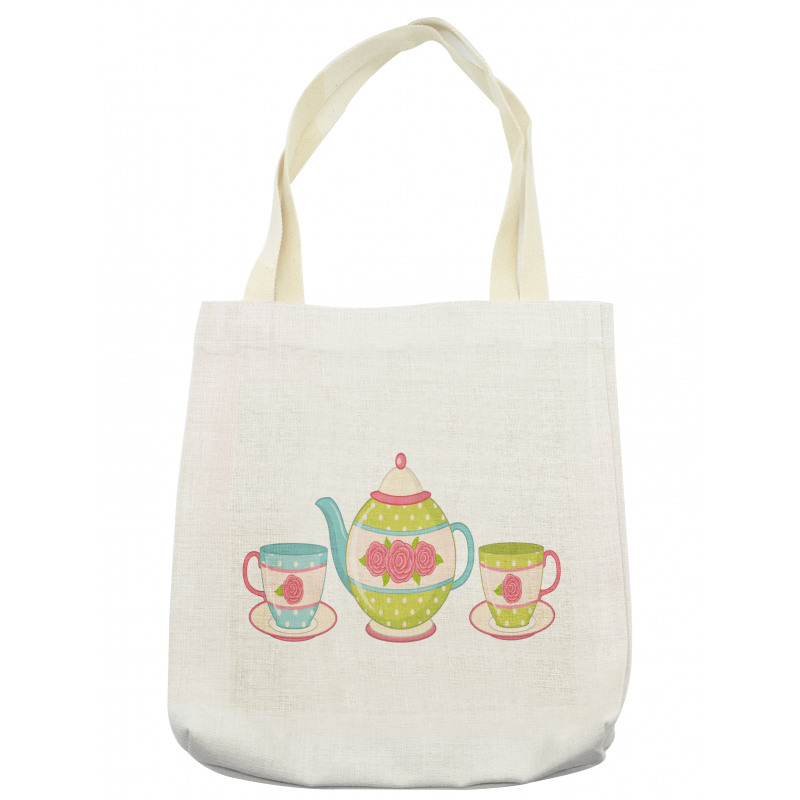 Classic Porcelain Floral Teapot Tote Bag