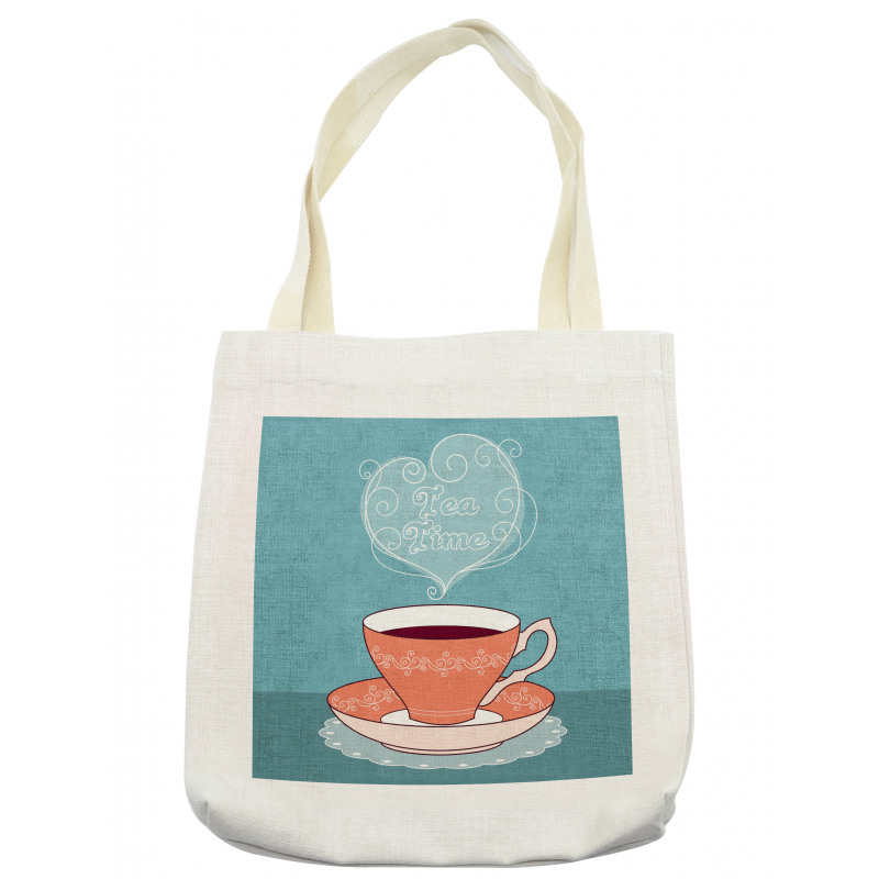 Teatime Calligraphy with a Cup Tote Bag