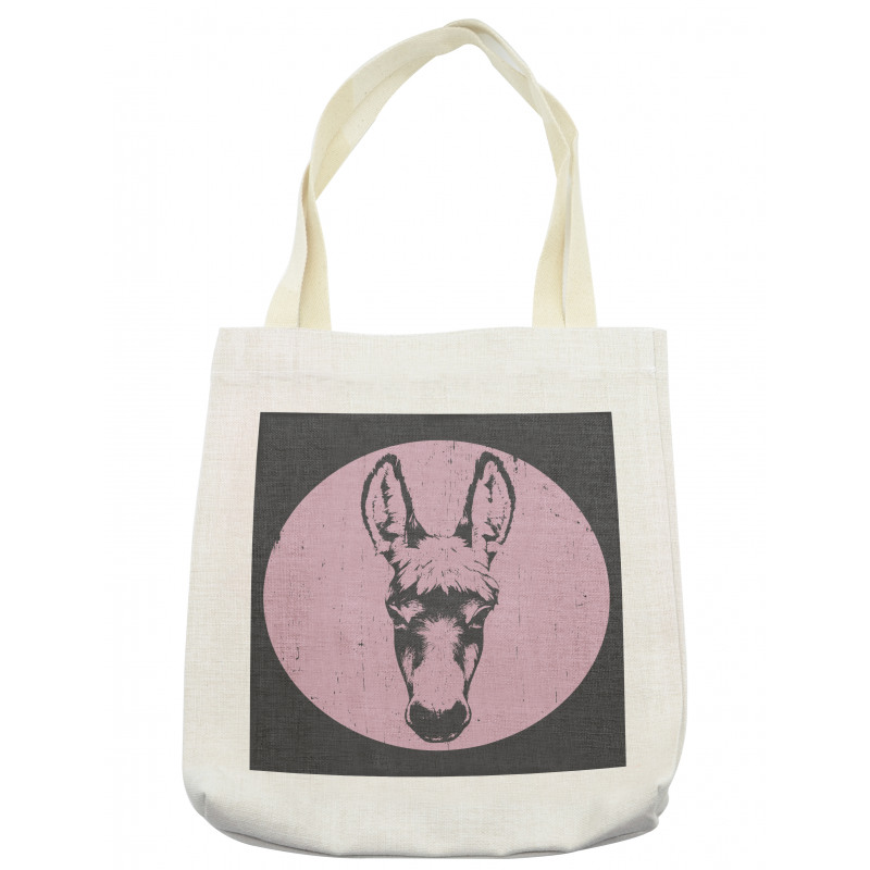 Grunge Look Animal Portrait Tote Bag