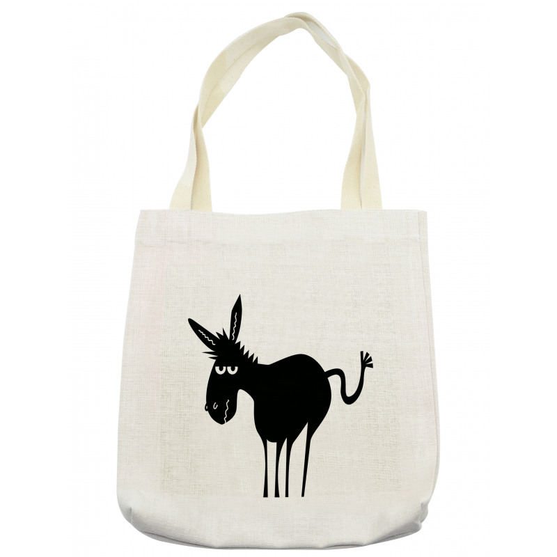 Black Fun Mascot Silhouette Tote Bag