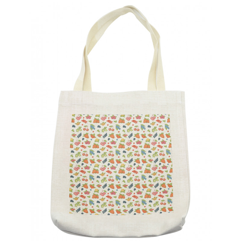 Soft Grape Cherry Strawberry Tote Bag