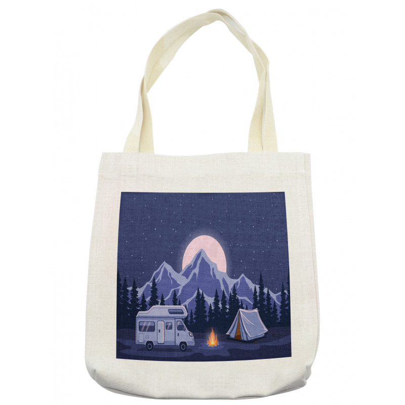 Family Adventure Camping Forest Tote Bag