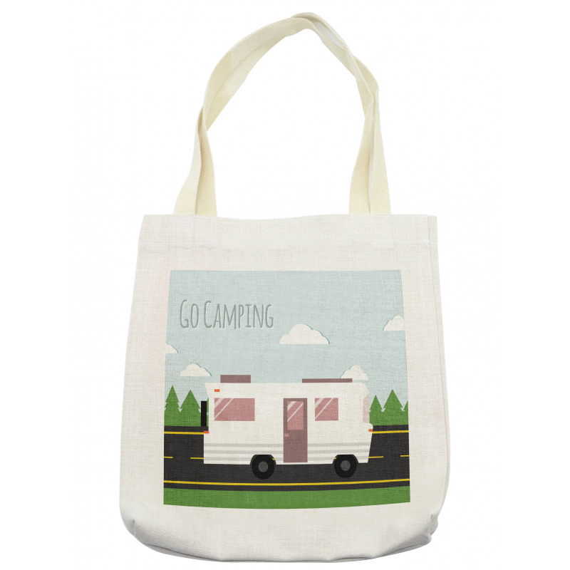 Go Camping Words with a Truck Tote Bag