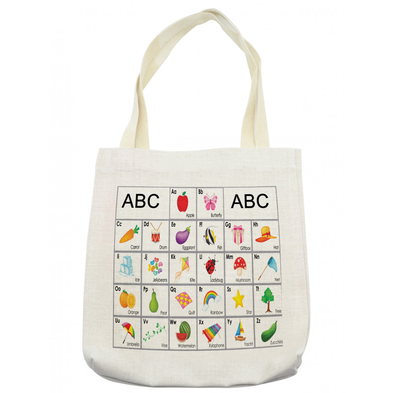 Squares with Letters Kids Tote Bag