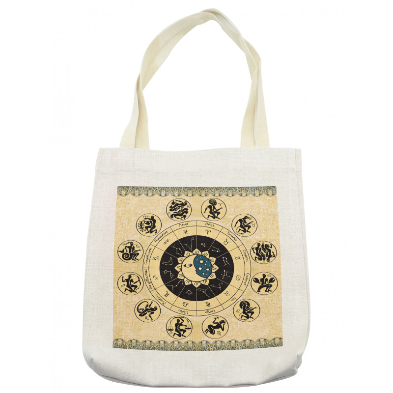 Mystic Horoscope Wheel Art Tote Bag