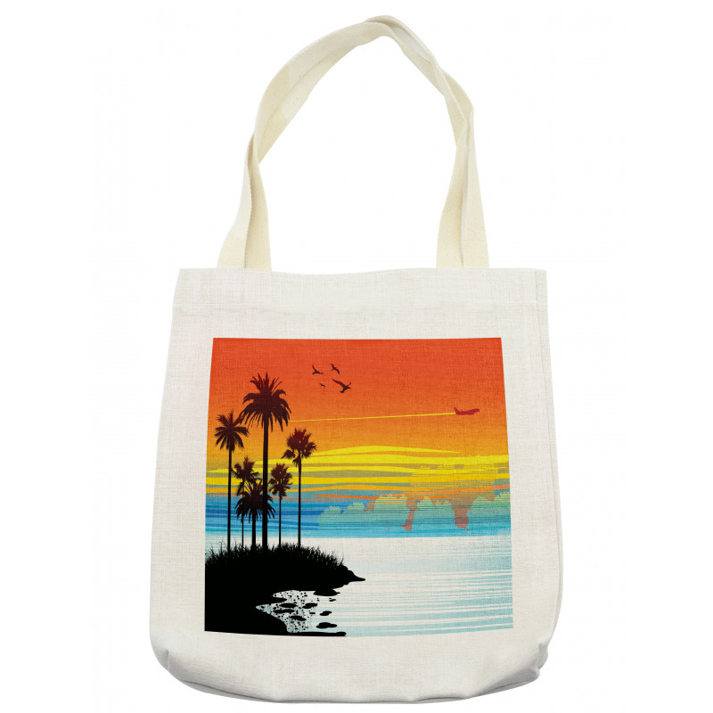 Sunset Sky with Seagulls Tote Bag