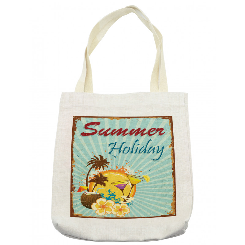 Summer Holiday Calligraphy Tote Bag