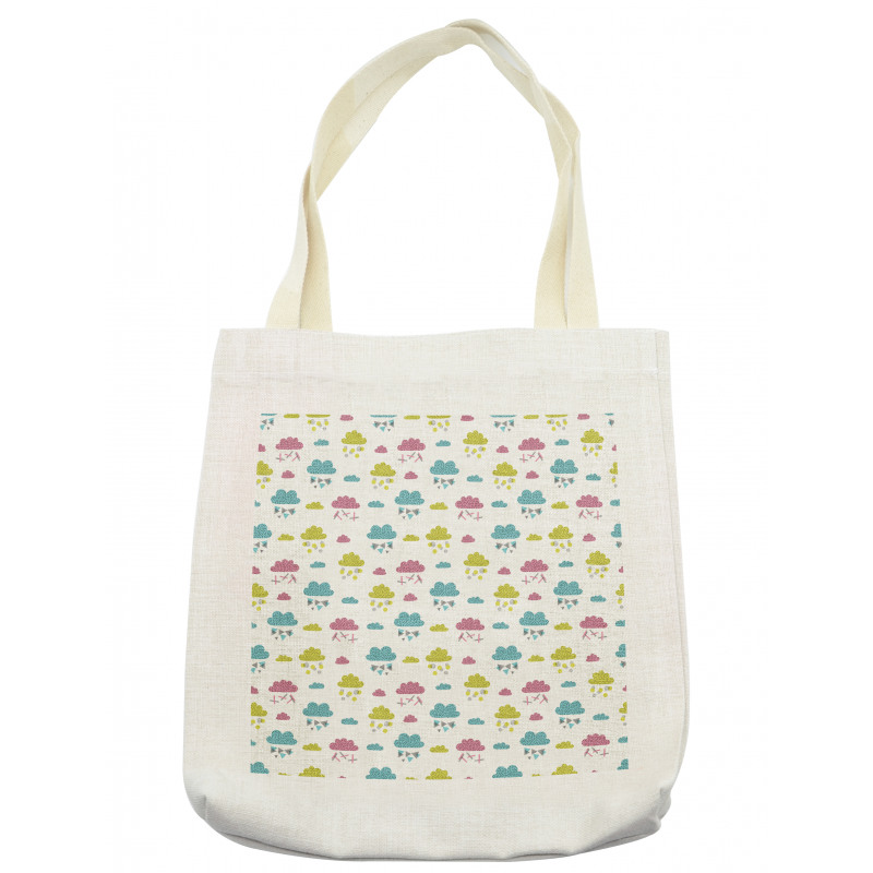 Stripes Dots Circles Triangle Tote Bag