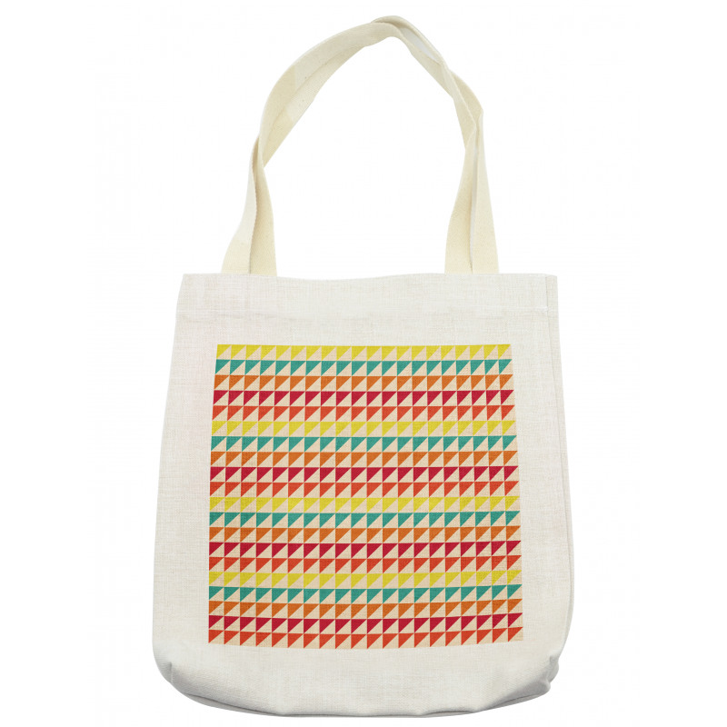 Pixelized Vivid Triangles Tote Bag