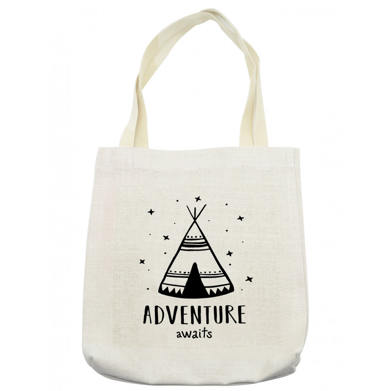 Stars Doodle Words Tote Bag