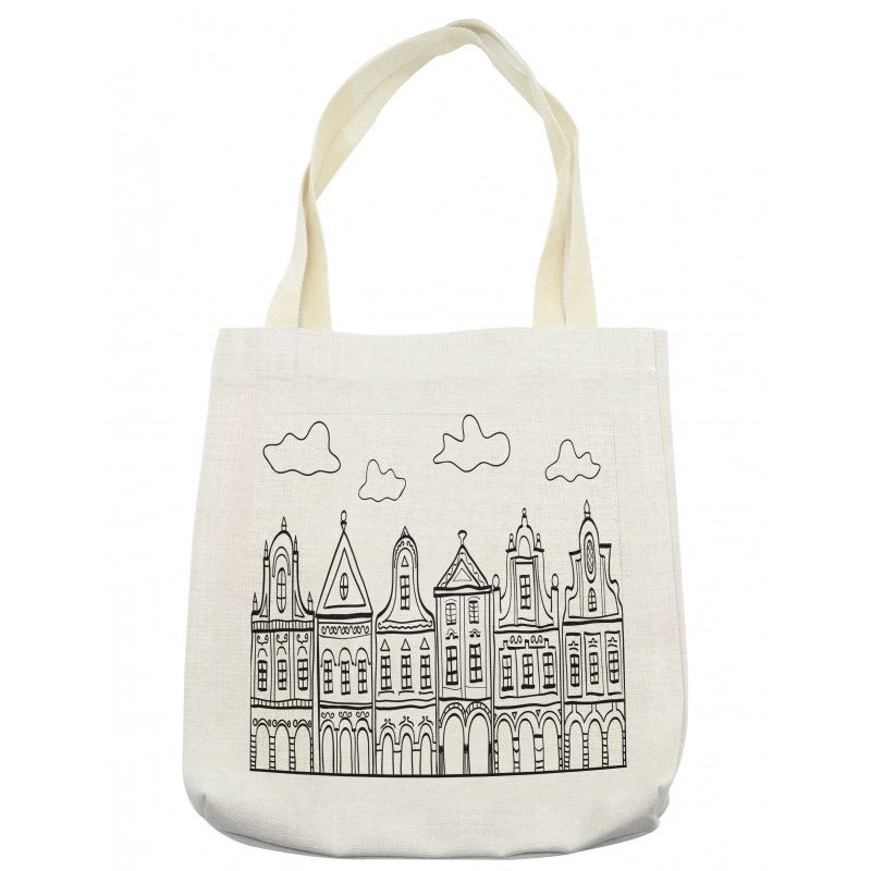 Village Houses Theme Tote Bag