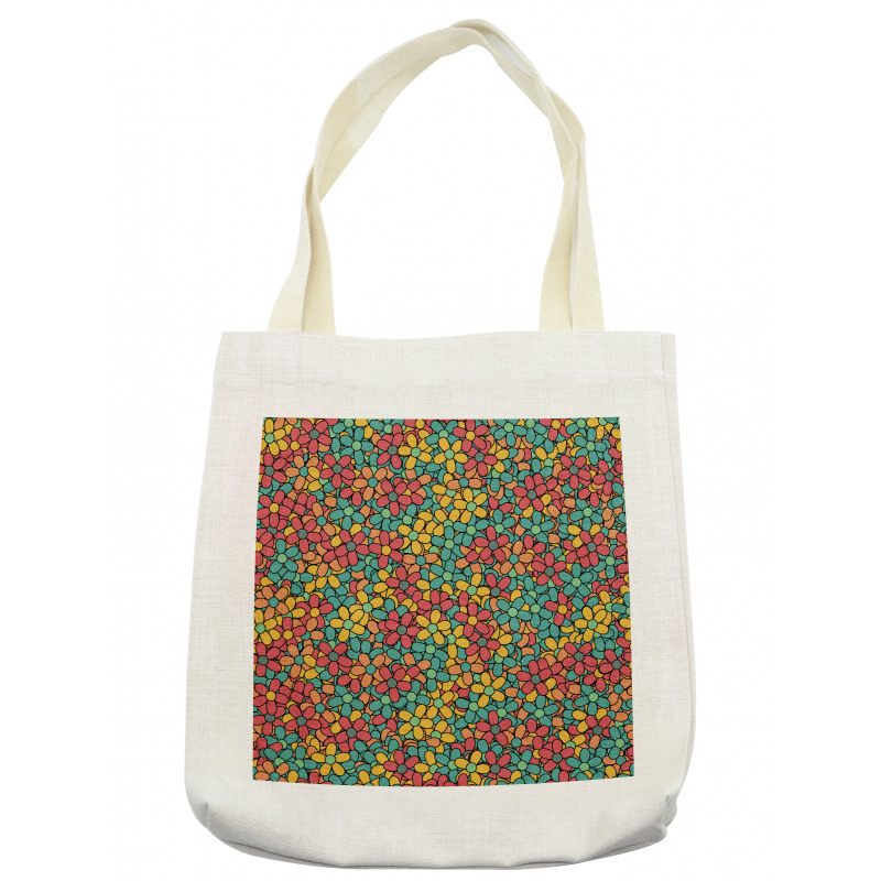 Retro Colored Doodle Tote Bag