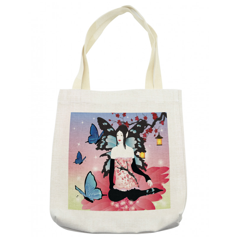 Fairy Girl with Wings Tote Bag