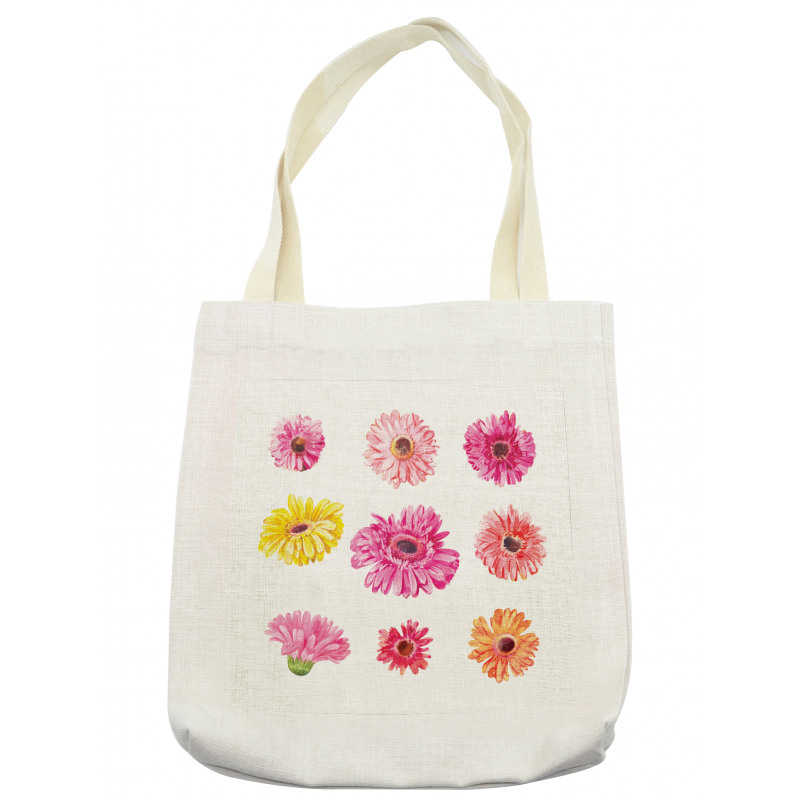 Pink Yellow Flowers Tote Bag