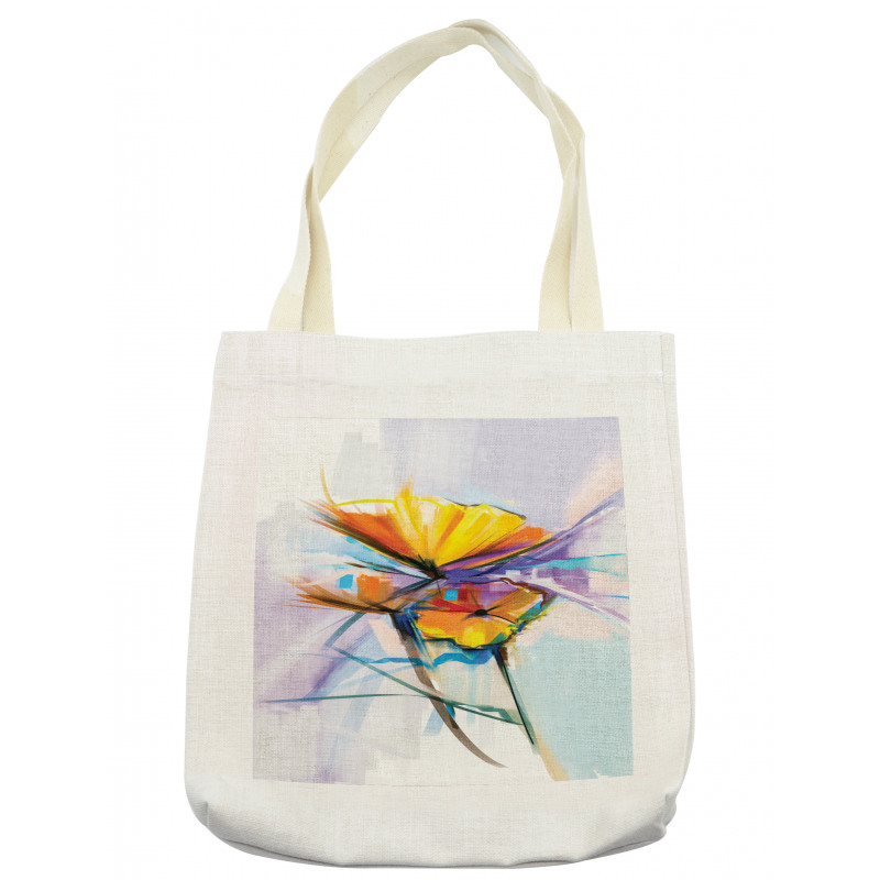 Oil Paint Art Flowers Tote Bag