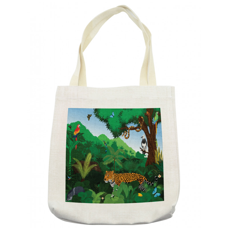 Exotic Birds with Snakes Tote Bag